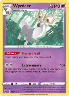 Wyrdeer Rare Holo card from Astral Radiance