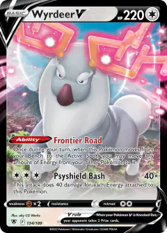 Wyrdeer V Rare Holo V card from Astral Radiance