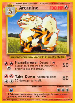 Arcanine Uncommon card from Base Set 2