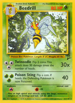 Beedrill Rare card from Base Set 2