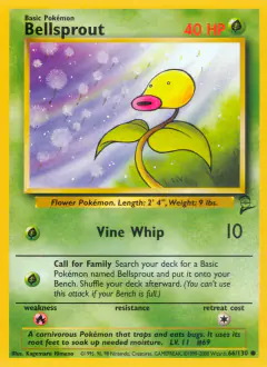 Bellsprout Common card from Base Set 2