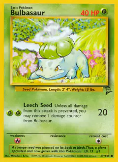 Bulbasaur Common card from Base Set 2