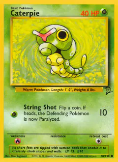 Caterpie Common card from Base Set 2