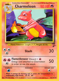 Charmeleon Uncommon card from Base Set 2