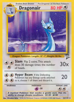 Dragonair Rare card from Base Set 2