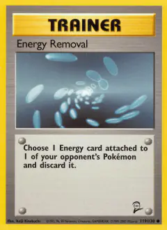 Energy Removal Common card from Base Set 2