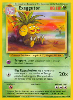 Exeggutor Uncommon card from Base Set 2