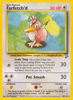 Farfetch'd Uncommon card from Base Set 2