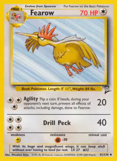 Fearow Uncommon card from Base Set 2