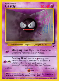 Gastly Common card from Base Set 2