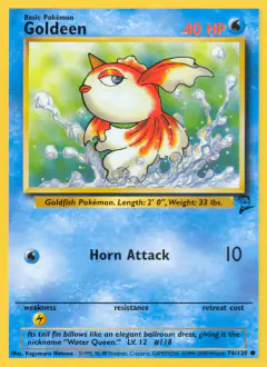 Goldeen Common card from Base Set 2