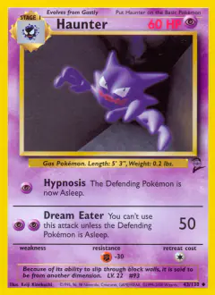 Haunter Uncommon card from Base Set 2