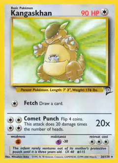 Kangaskhan Rare card from Base Set 2