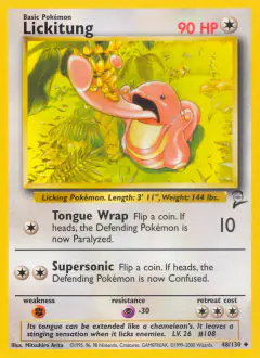 Lickitung Uncommon card from Base Set 2