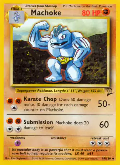 Machoke Uncommon card from Base Set 2