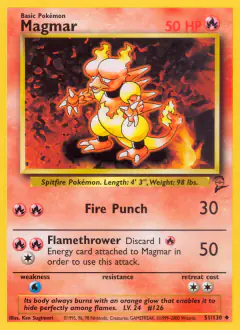 Magmar Uncommon card from Base Set 2