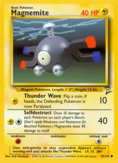 Magnemite Common card from Base Set 2