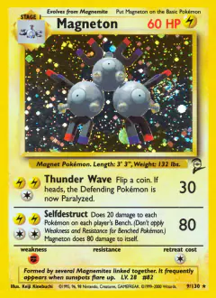 Magneton Rare Holo card from Base Set 2