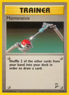 Maintenance Uncommon card from Base Set 2