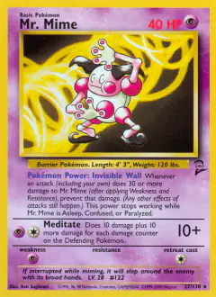 Mr. Mime Rare card from Base Set 2