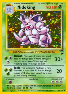 Nidoking Rare Holo card from Base Set 2