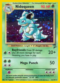 Nidoqueen Rare Holo card from Base Set 2
