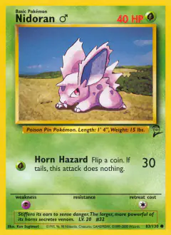Nidoran ♂ Common card from Base Set 2