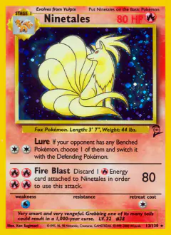 Ninetales Rare Holo card from Base Set 2