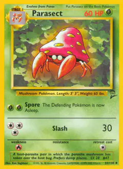 Parasect Uncommon card from Base Set 2