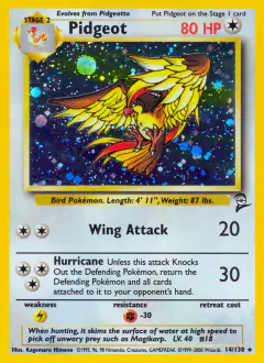 Pidgeot Rare Holo card from Base Set 2