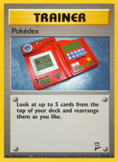 Pokédex Uncommon card from Base Set 2