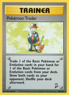Pokémon Trader Rare card from Base Set 2