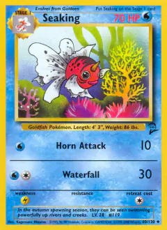 Seaking Uncommon card from Base Set 2