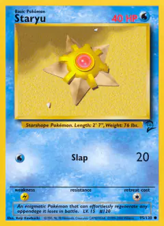 Staryu Common card from Base Set 2