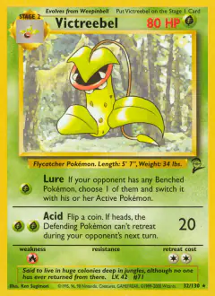 Victreebel Rare card from Base Set 2