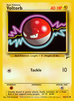 Voltorb Common card from Base Set 2