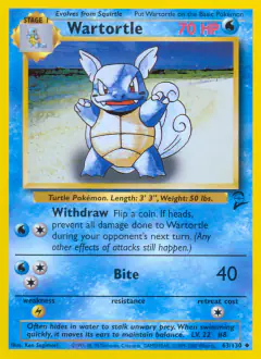 Wartortle Uncommon card from Base Set 2