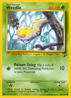 Weedle Common card from Base Set 2