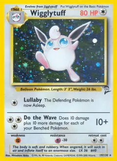 Wigglytuff Rare Holo card from Base Set 2