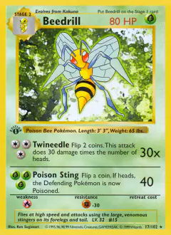 Beedrill Rare card from Base Set
