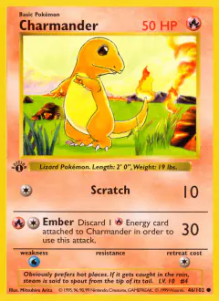 Charmander Common card from Base Set