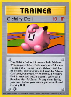 Clefairy Doll Rare card from Base Set