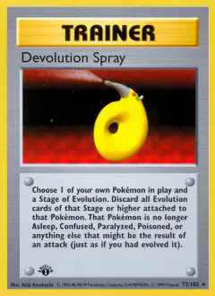 Devolution Spray Rare card from Base Set