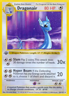Dragonair Rare card from Base Set