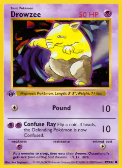 Drowzee Common card from Base Set