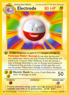 Electrode Rare card from Base Set