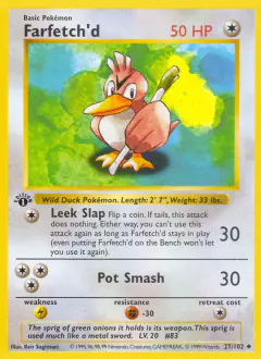 Farfetch'd Uncommon card from Base Set