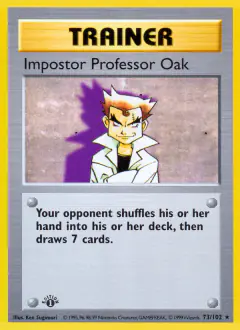 Impostor Professor Oak Rare card from Base Set