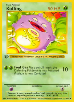 Koffing Common card from Base Set
