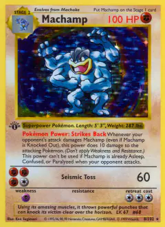 Machamp Rare Holo card from Base Set
